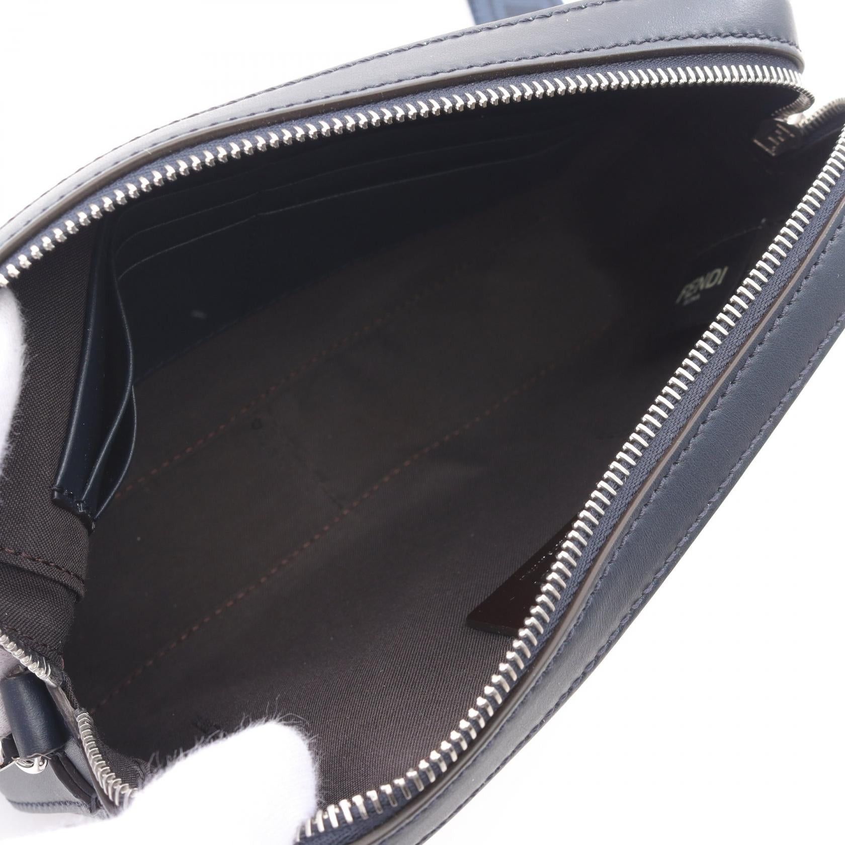 Fendi Fendi Diagonal Camera Case Zucca Shoulder Bag Coated Canvas Leather Navy Size ONE SIZE - 3 Thumbnail