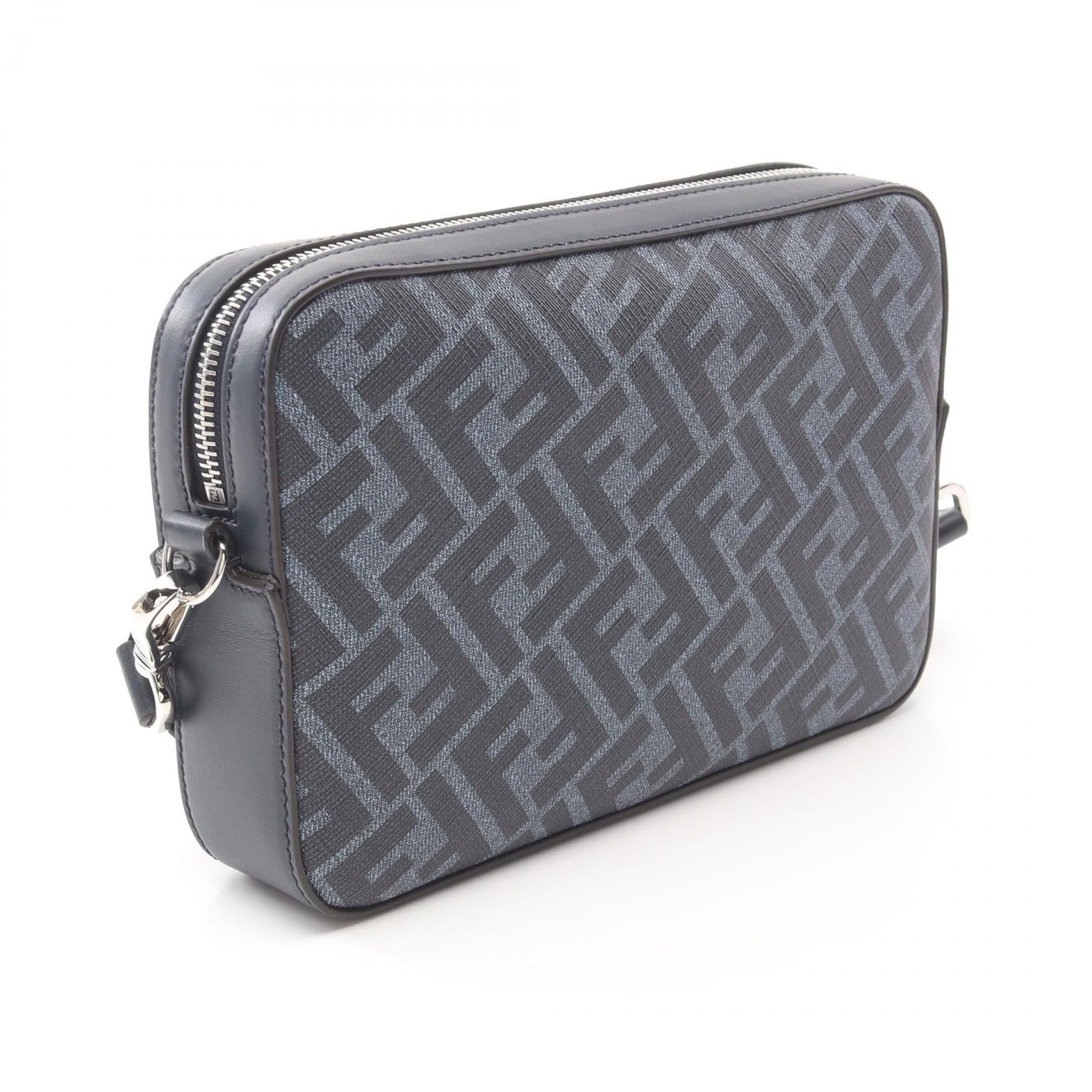 Fendi Fendi Diagonal Camera Case Zucca Shoulder Bag Coated Canvas Leather Navy Size ONE SIZE - 2 Thumbnail
