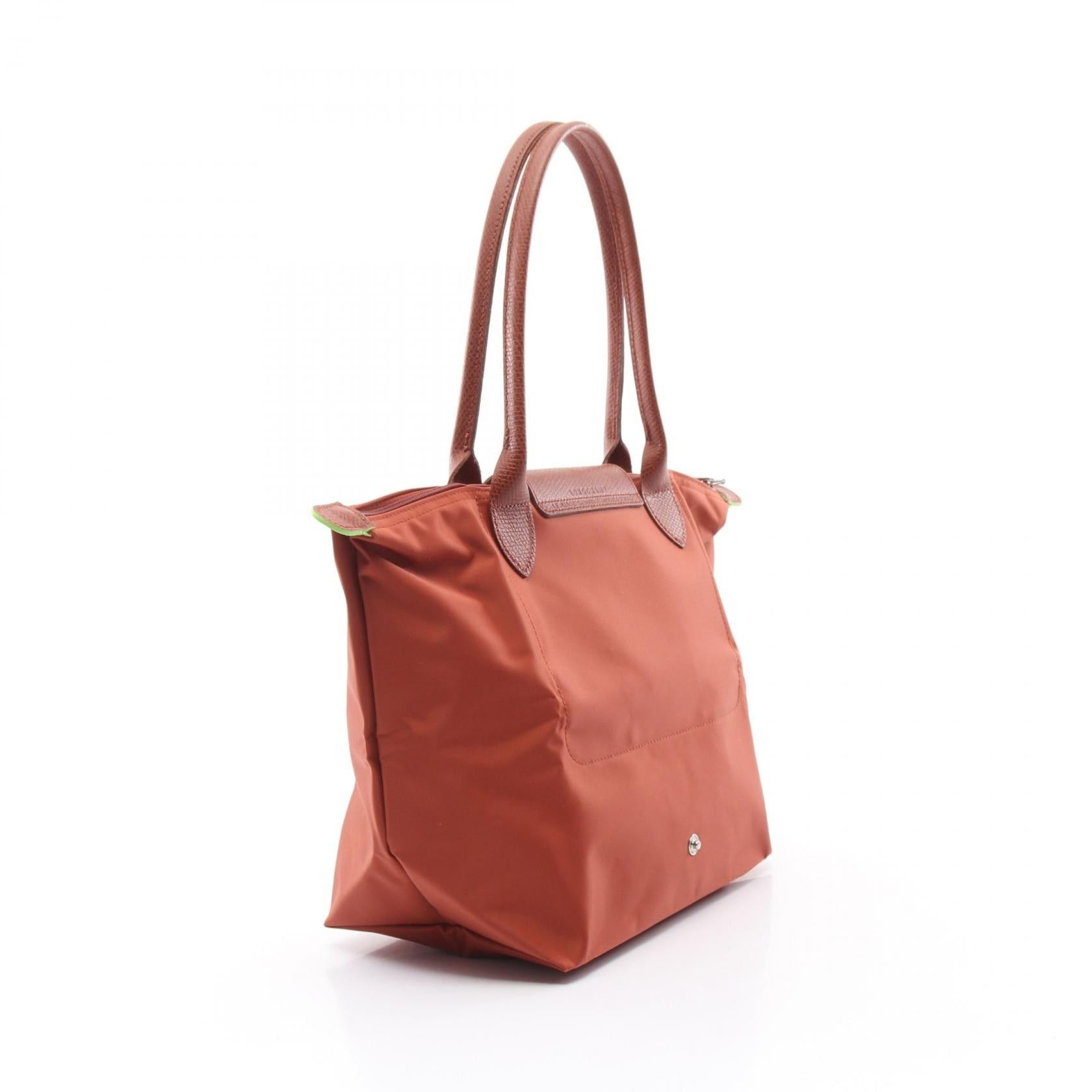 Longchamp Longchamp Le Preage Green M Handbag Tote Bag Canvas Leather Brown Size ONE SIZE - 2 Thumbnail