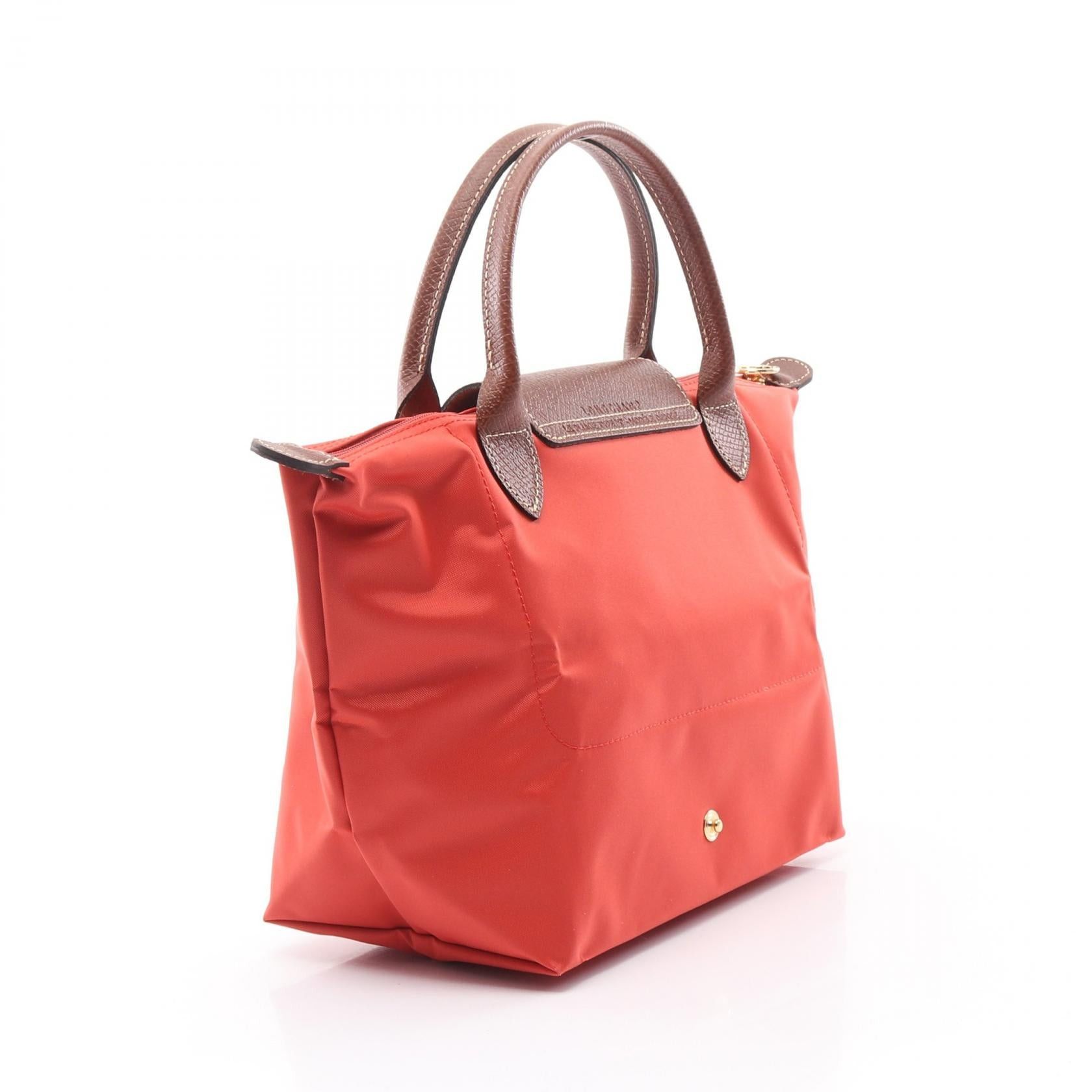 Longchamp Longchamp Le Preage Original Top Handle Bag S Handbag Canvas Leather Red Brown Tomato Size ONE SIZE - 2 Thumbnail
