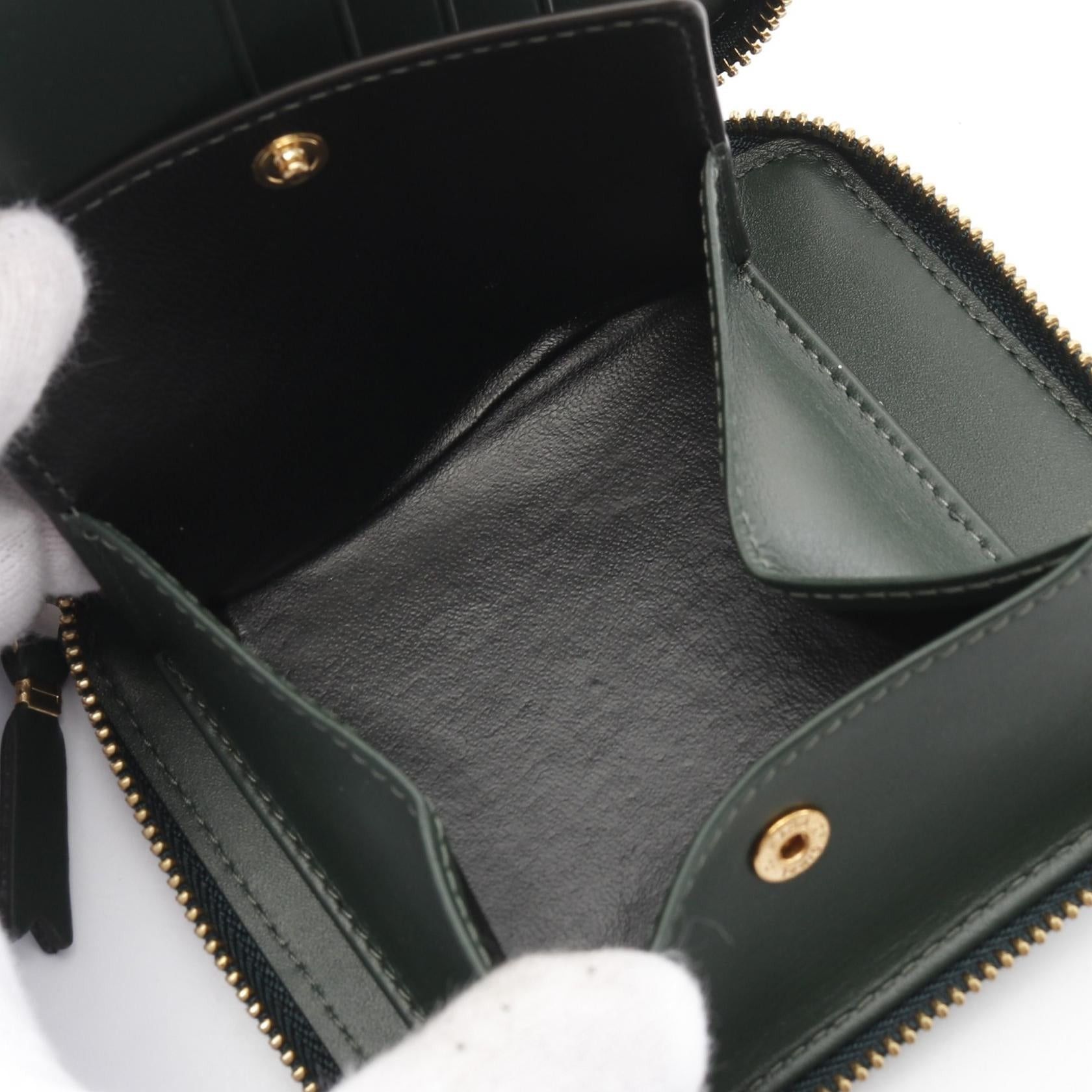 Comme des Garcons Comme Des Garcons Round Zipper Wallet Leather Green Size ONE SIZE - 5 Thumbnail