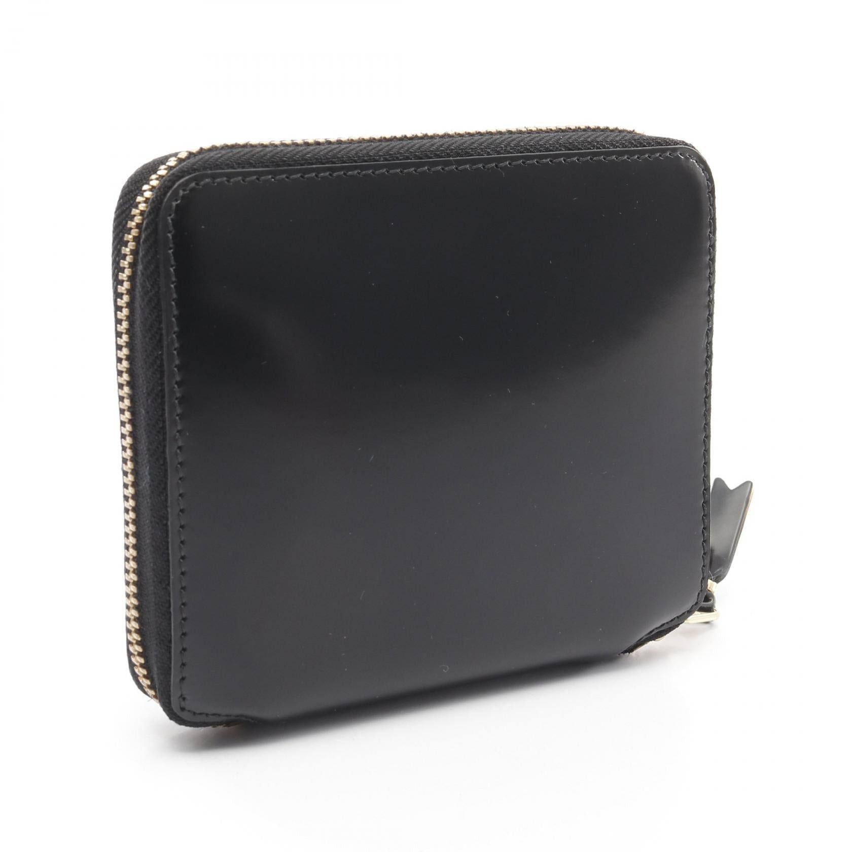 Comme des Garcons Comme Des Garcons Mirror Inside Round Zipper Wallet Leather Black Size ONE SIZE - 2 Thumbnail