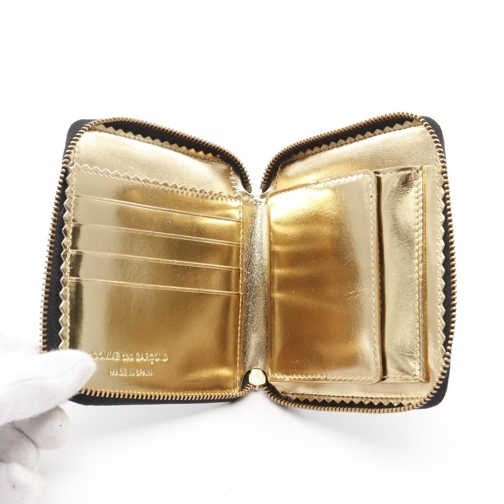 Comme des Garcons Comme Des Garcons Mirror Inside Round Zipper Wallet Leather Black Size ONE SIZE - 3 Thumbnail