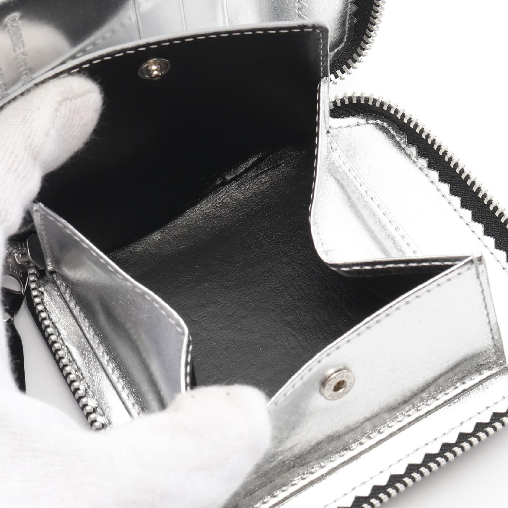 Comme des Garcons Comme Des Garcons Mirror Inside Round Zipper Wallet Leather Black Size ONE SIZE - 5 Thumbnail