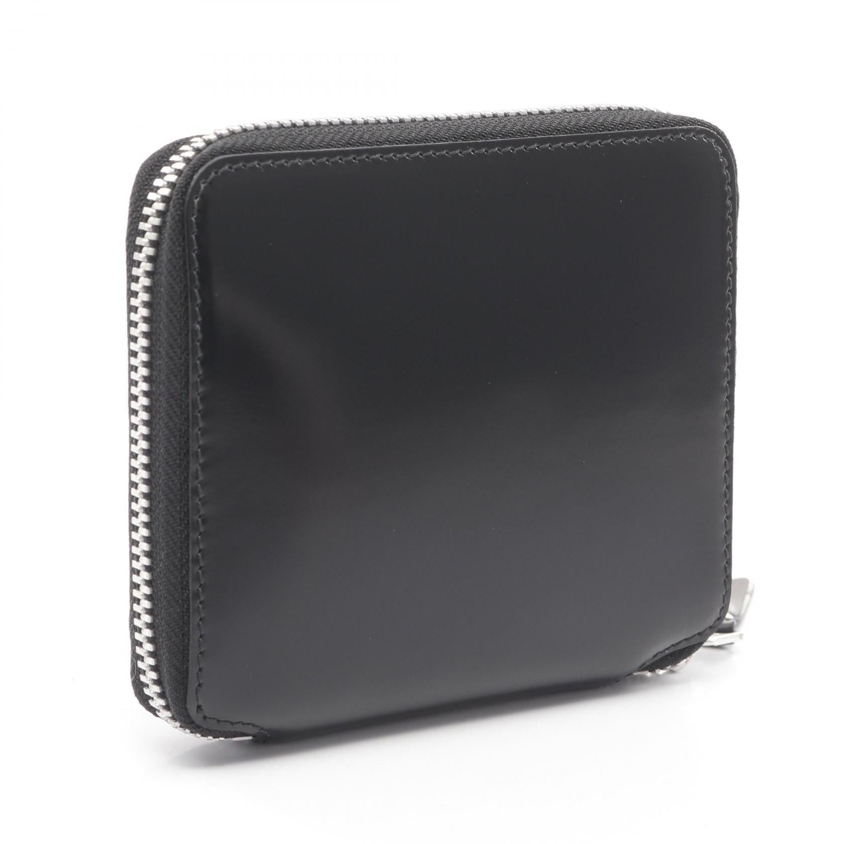Comme des Garcons Comme Des Garcons Mirror Inside Round Zipper Wallet Leather Black Size ONE SIZE - 2 Thumbnail