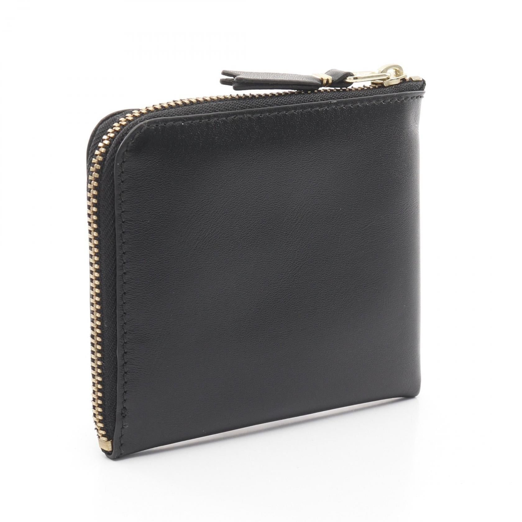 Comme des Garcons Comme Des Garcons Classic Plain Coin Purse Leather Black Size ONE SIZE - 2 Thumbnail