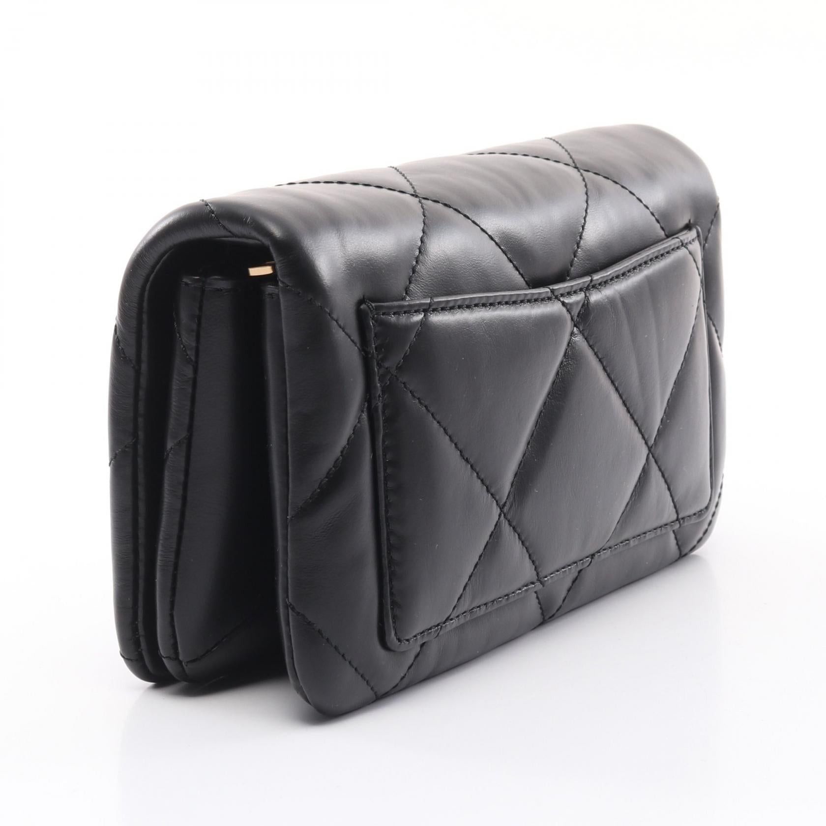 Tory Burch Tory Burch Kira Diamond Shoulder Bag Leather Black Size ONE SIZE - 2 Thumbnail