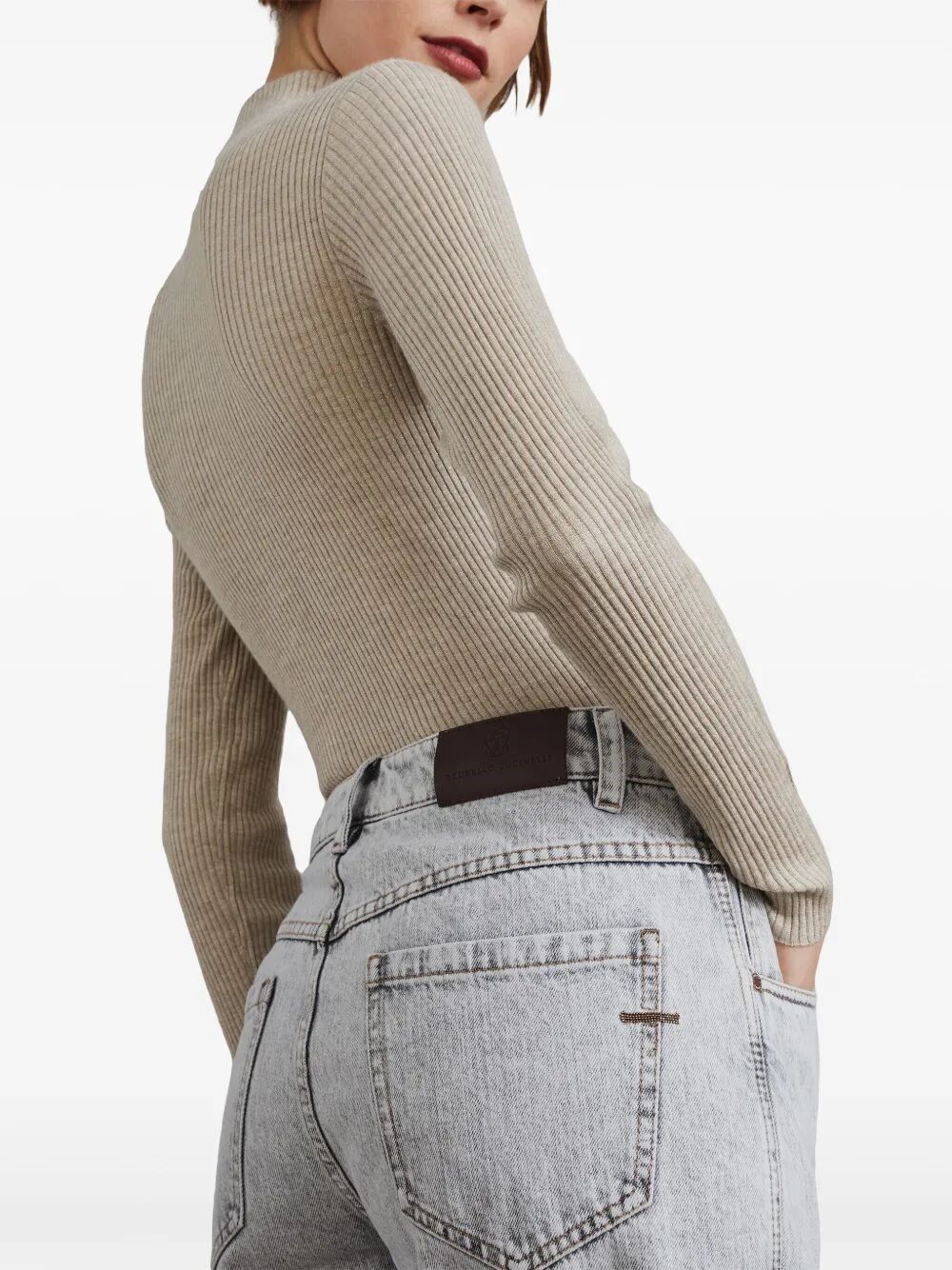 Brunello Cucinelli Denim Straight Pants With `Shiny` Bartack Size 30" / US 8 / IT 44 - 5 Thumbnail