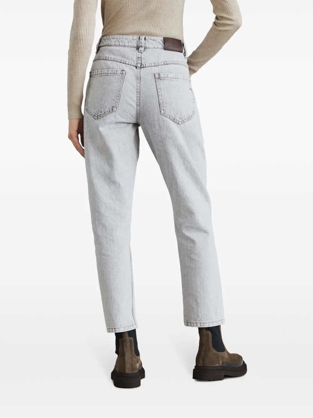 Brunello Cucinelli Denim Straight Pants With `Shiny` Bartack Size 30" / US 8 / IT 44 - 3 Thumbnail
