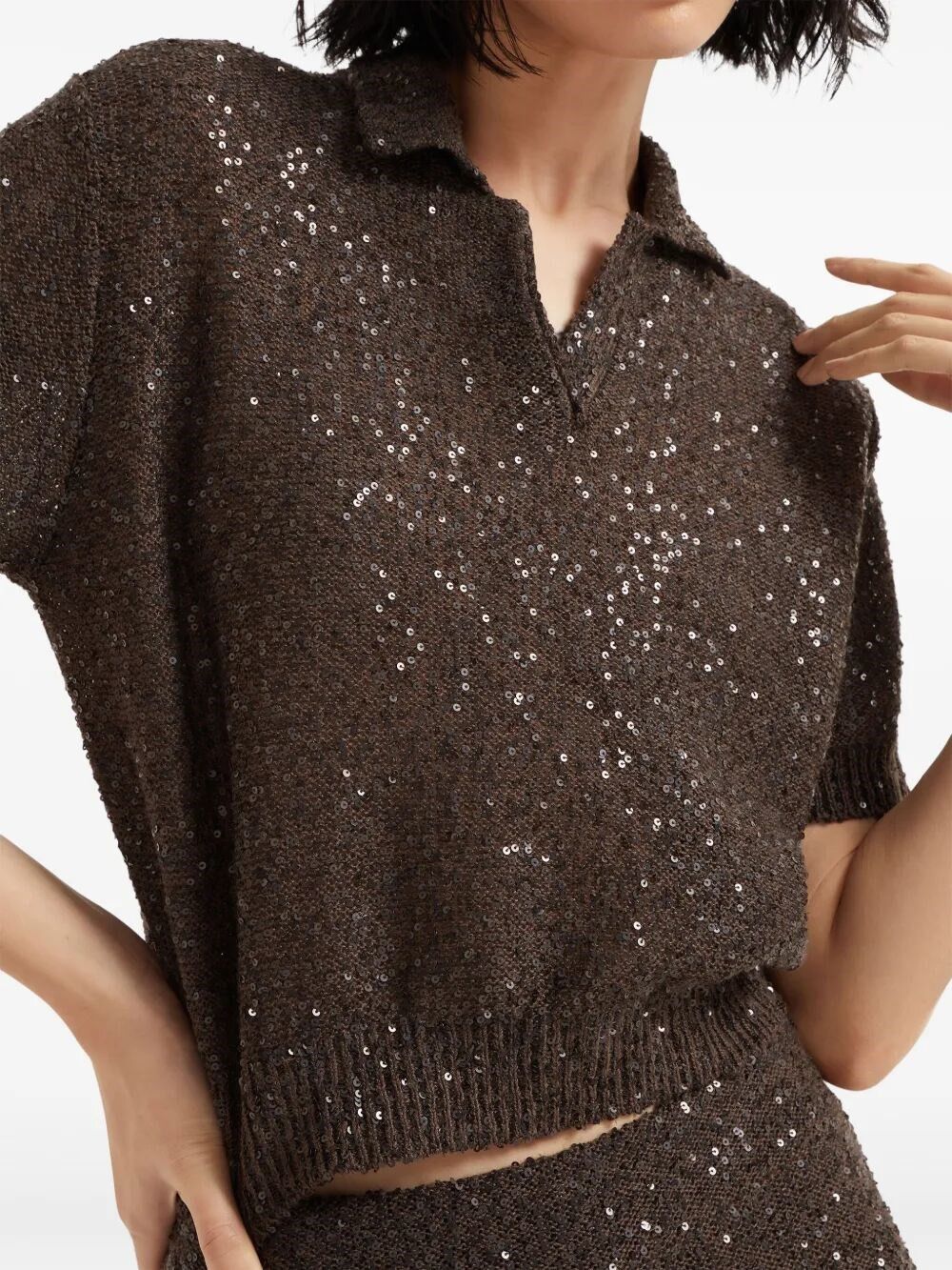 Brunello Cucinelli `Dazzling` Texture Polo Size L / US 10 / IT 46 - 6 Thumbnail