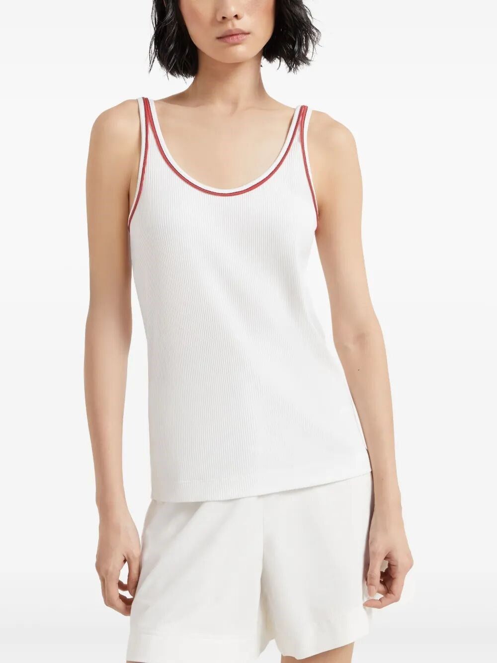 Brunello Cucinelli Ribbed Jersey Top Size M / US 6-8 / IT 42-44 - 6 Thumbnail