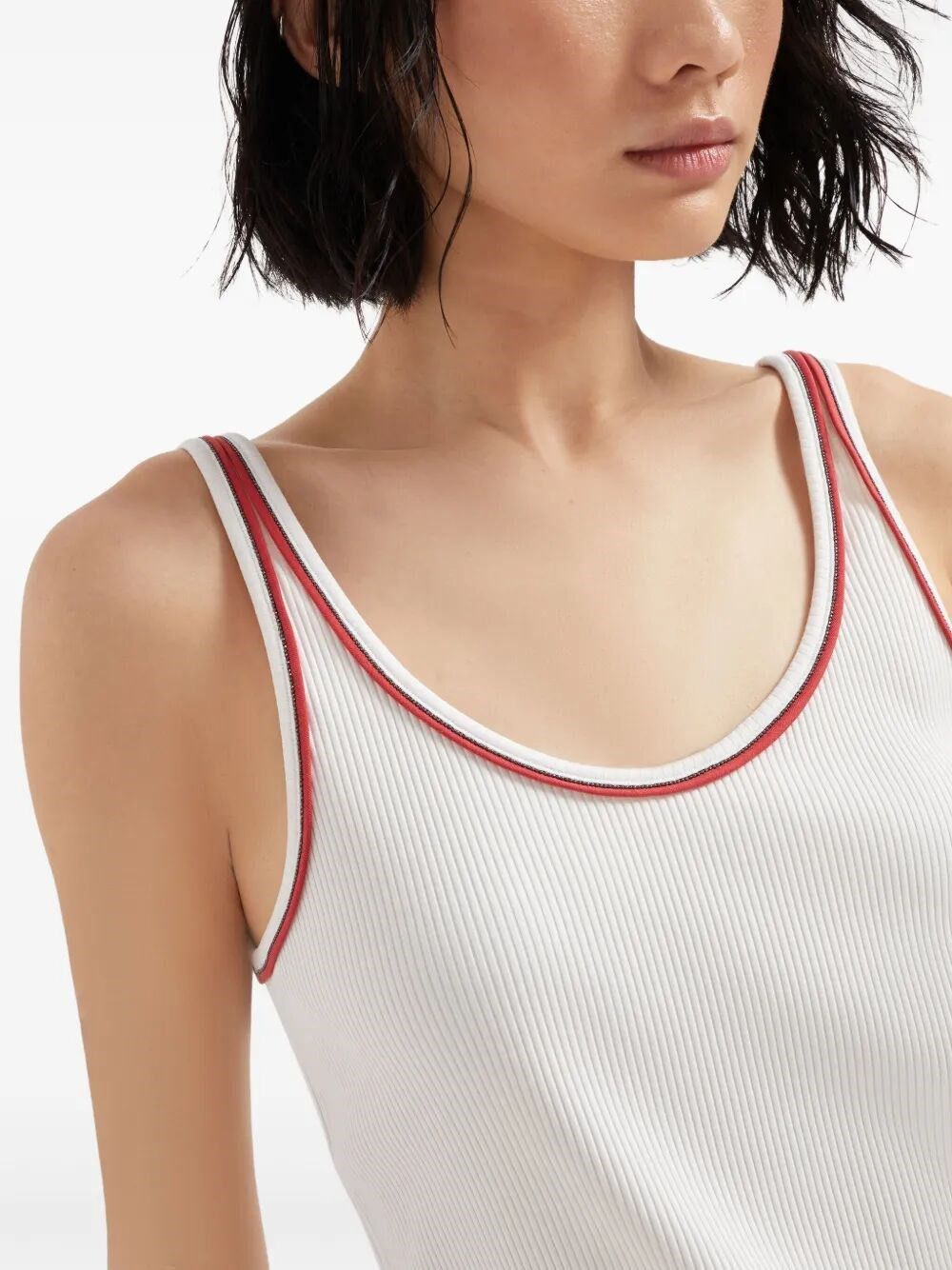 Brunello Cucinelli Ribbed Jersey Top Size M / US 6-8 / IT 42-44 - 4 Thumbnail