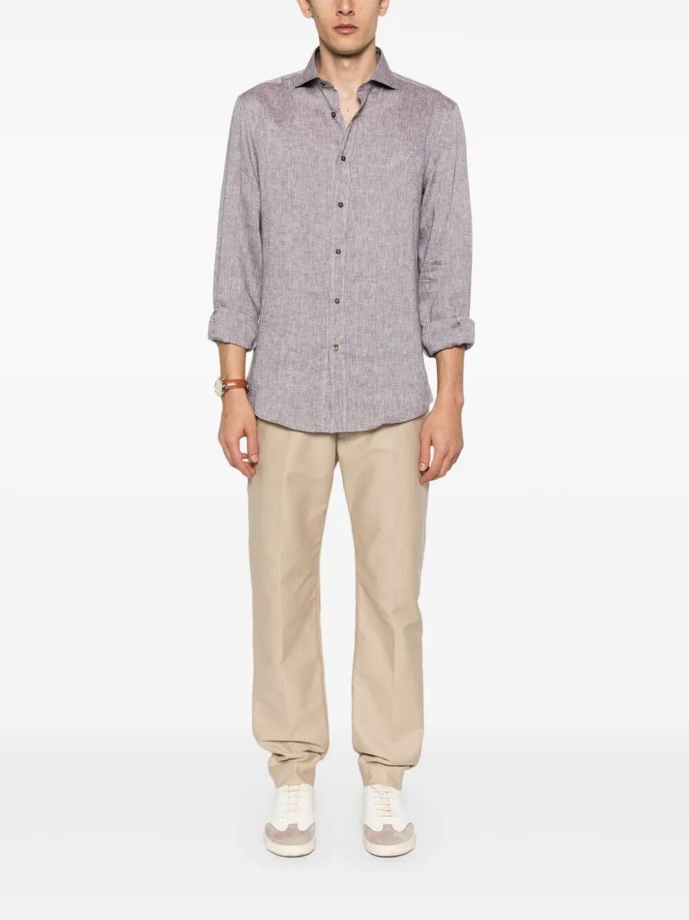 Brunello Cucinelli Linen Shirt Size US L / EU 52-54 / 3 - 2 Thumbnail