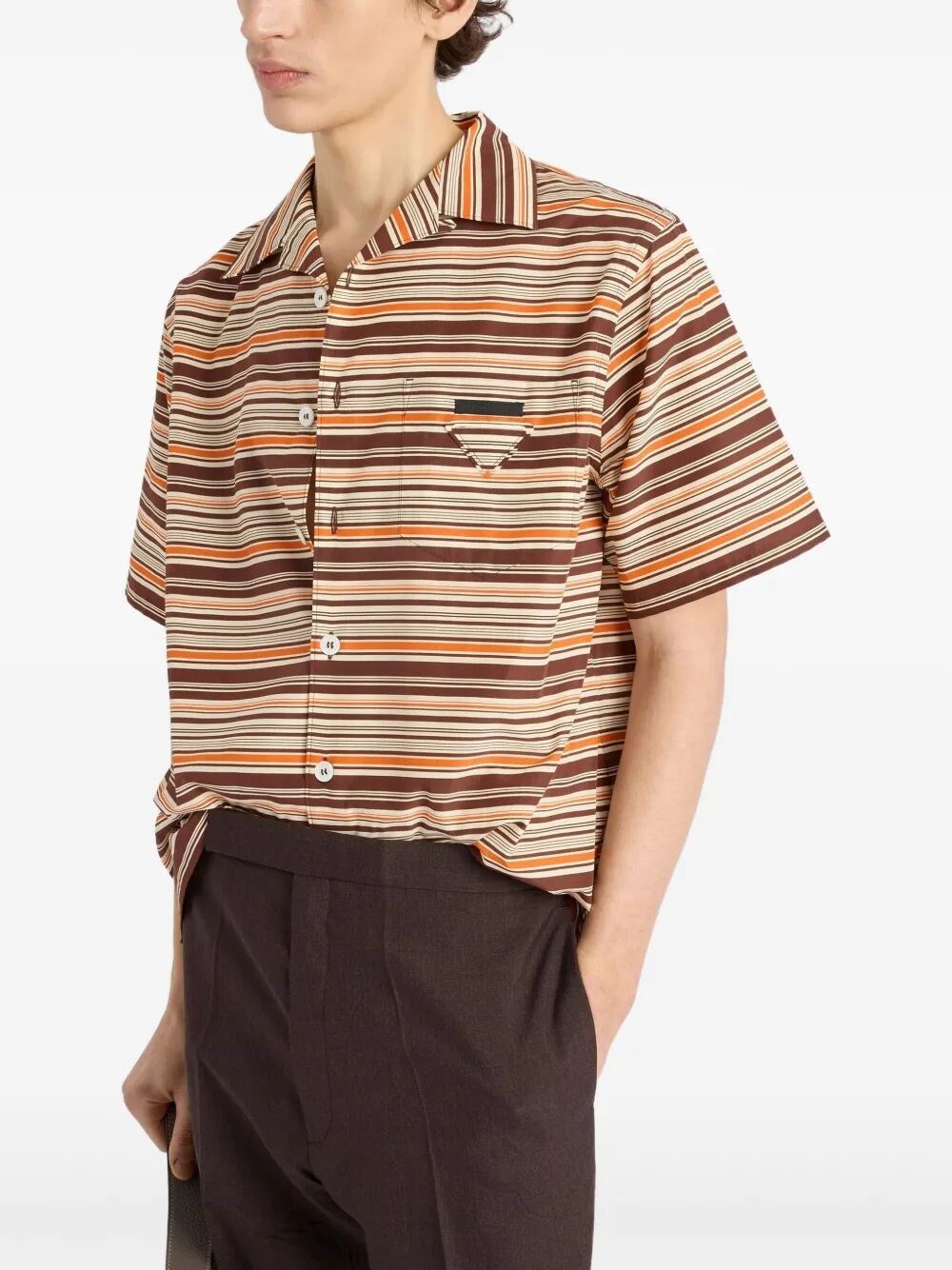 Prada Short-Sleeved Cotton Shirt Size US XL / EU 56 / 4 - 4 Thumbnail