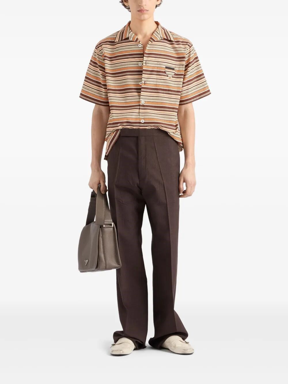 Prada Short-Sleeved Cotton Shirt Size US XL / EU 56 / 4 - 2 Thumbnail