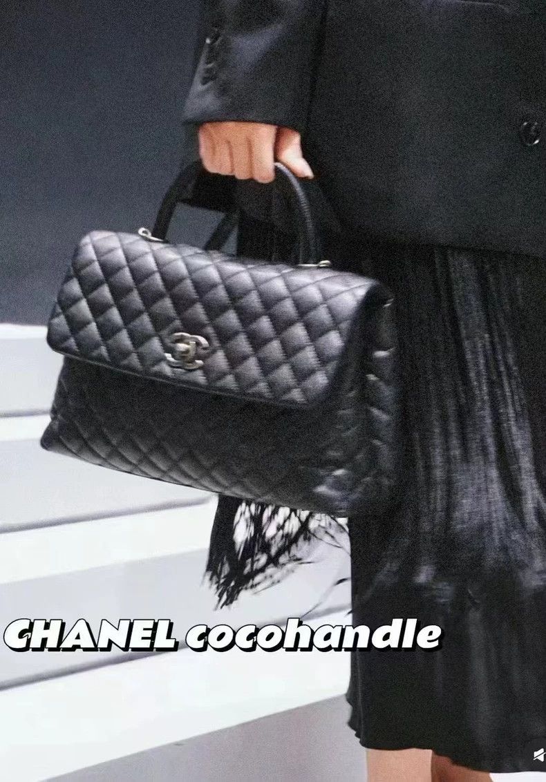 Chanel Chanel Coco Handle Black Large Bag Size ONE SIZE - 9 Thumbnail