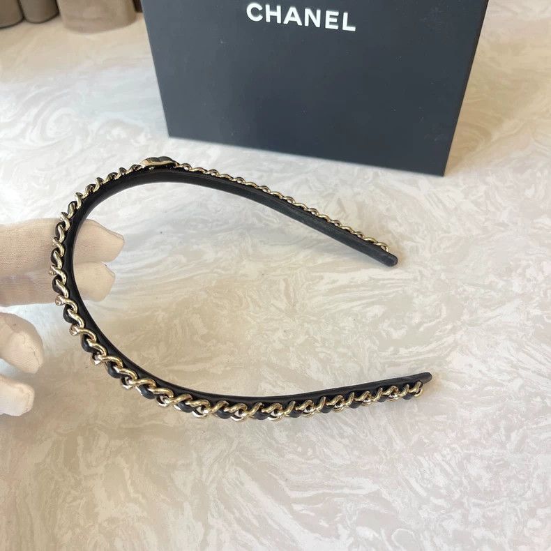 Chanel CHANEL Double C Logo Chain Headband Size ONE SIZE - 5 Thumbnail