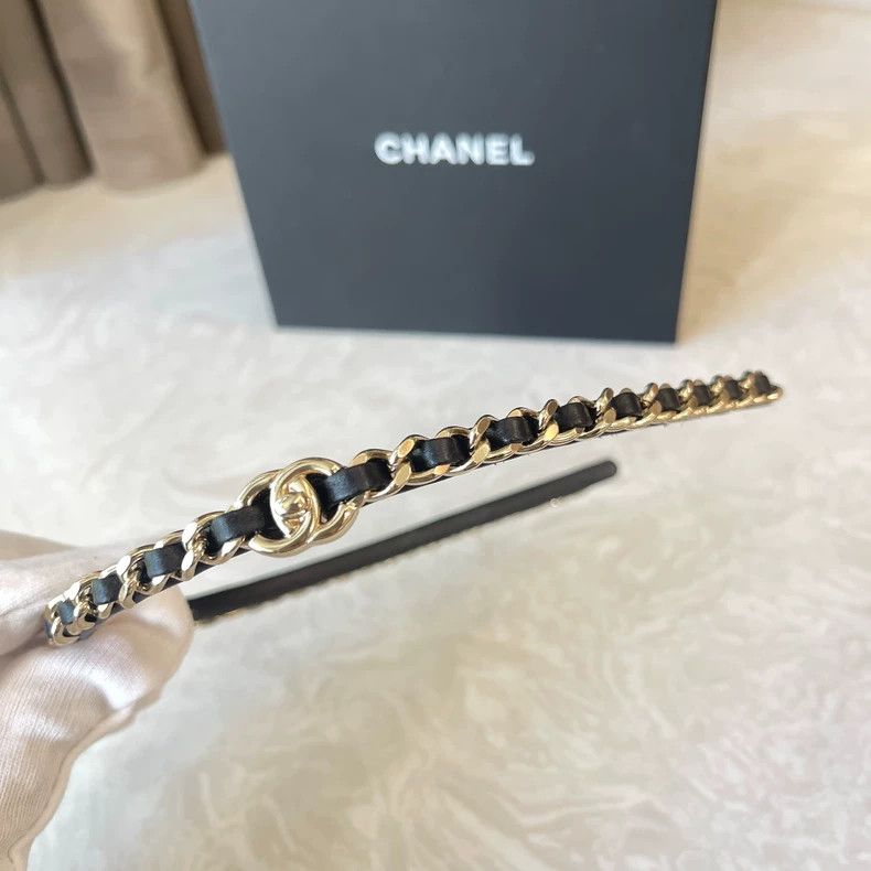 Chanel CHANEL Double C Logo Chain Headband Size ONE SIZE - 4 Thumbnail