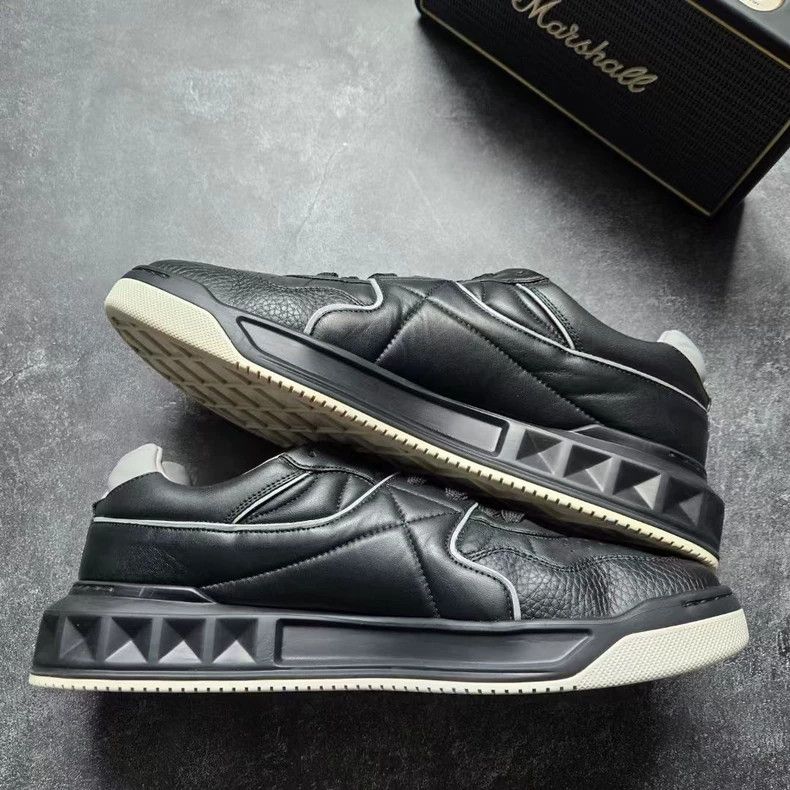 Valentino Valentino Garavani Black Leather Sneakers Size 45 Size US 11 / EU 44 - 5 Thumbnail