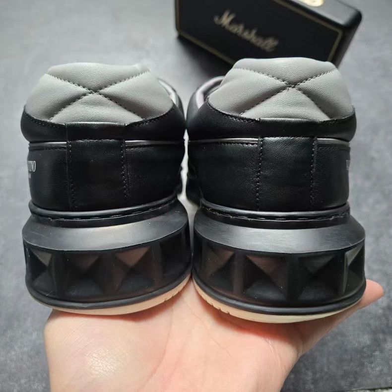 Valentino Valentino Garavani Black Leather Sneakers Size 45 Size US 11 / EU 44 - 6 Thumbnail