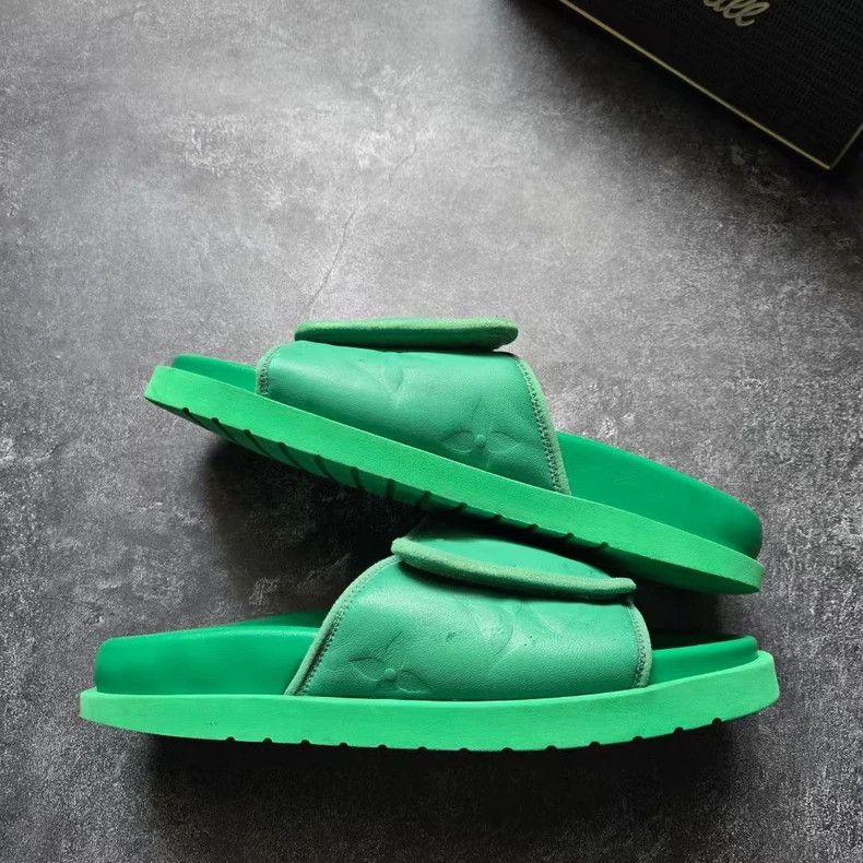 Louis Vuitton LOUIS VUITTON Miami Green Slide Sandals Size US 8 / EU 41 - 4 Thumbnail