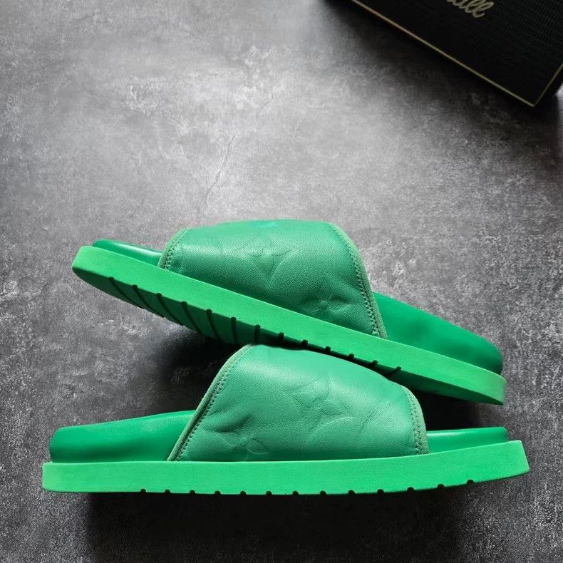 Louis Vuitton LOUIS VUITTON Miami Green Slide Sandals Size US 8 / EU 41 - 5 Thumbnail