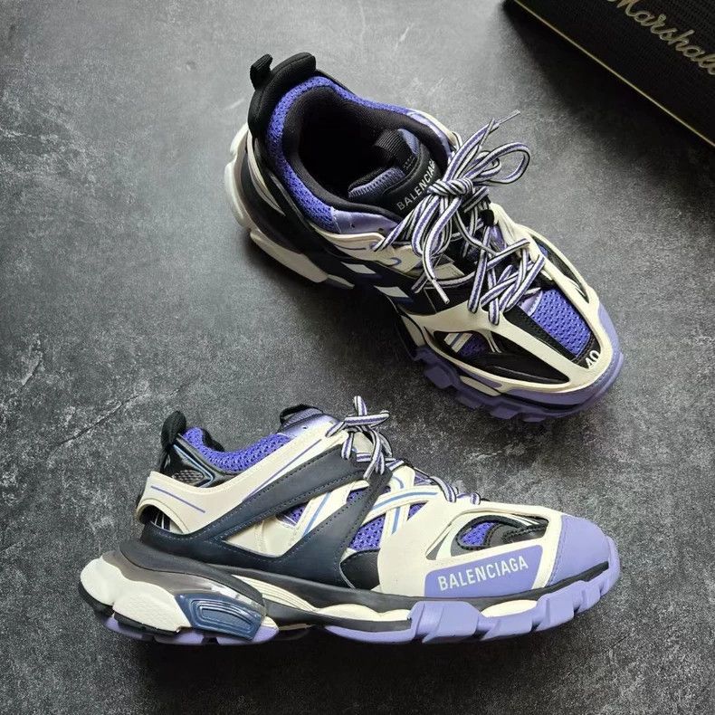 Balenciaga Balenciaga Track Sneakers White Purple Size 40 Size US 7.5 / EU 40-41 - 3 Thumbnail
