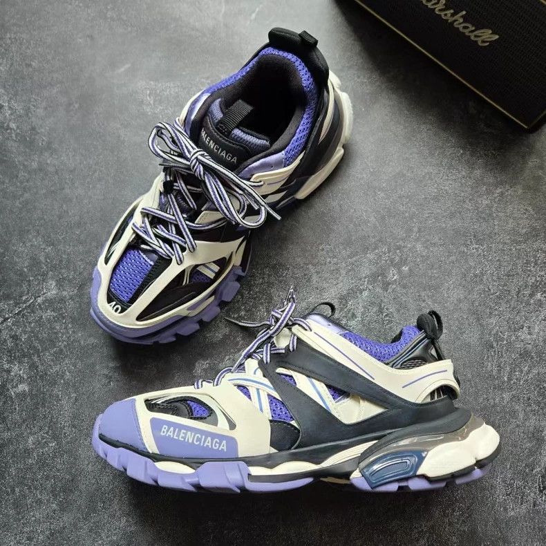 Balenciaga Balenciaga Track Sneakers White Purple Size 40 Size US 7.5 / EU 40-41 - 2 Thumbnail