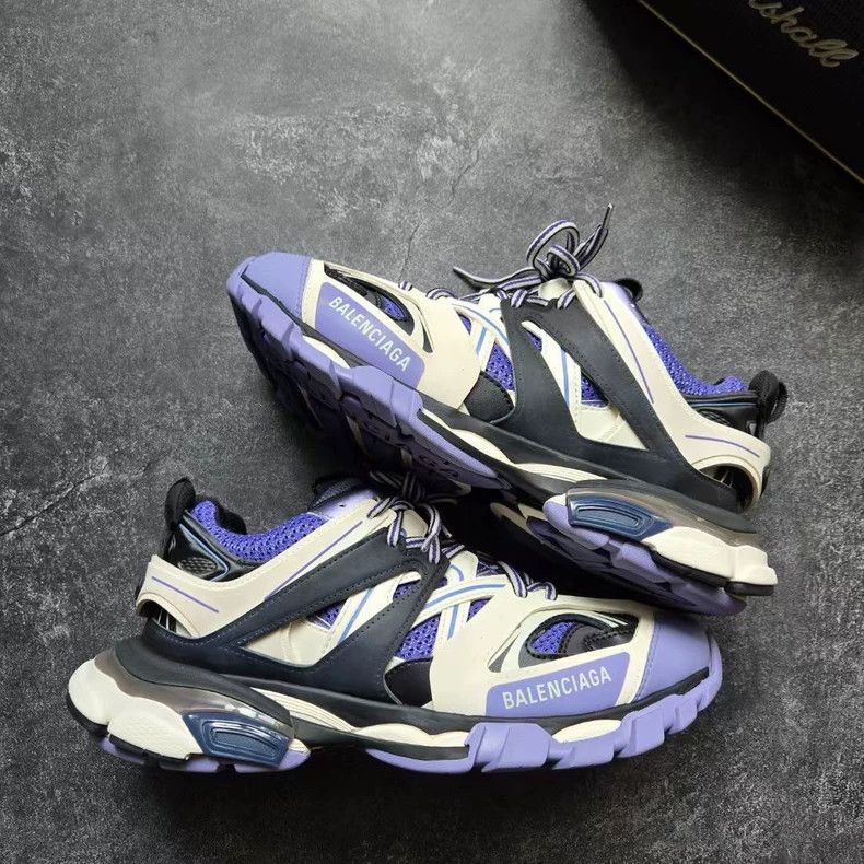 Balenciaga Balenciaga Track Sneakers White Purple Size 40 Size US 7.5 / EU 40-41 - 4 Thumbnail