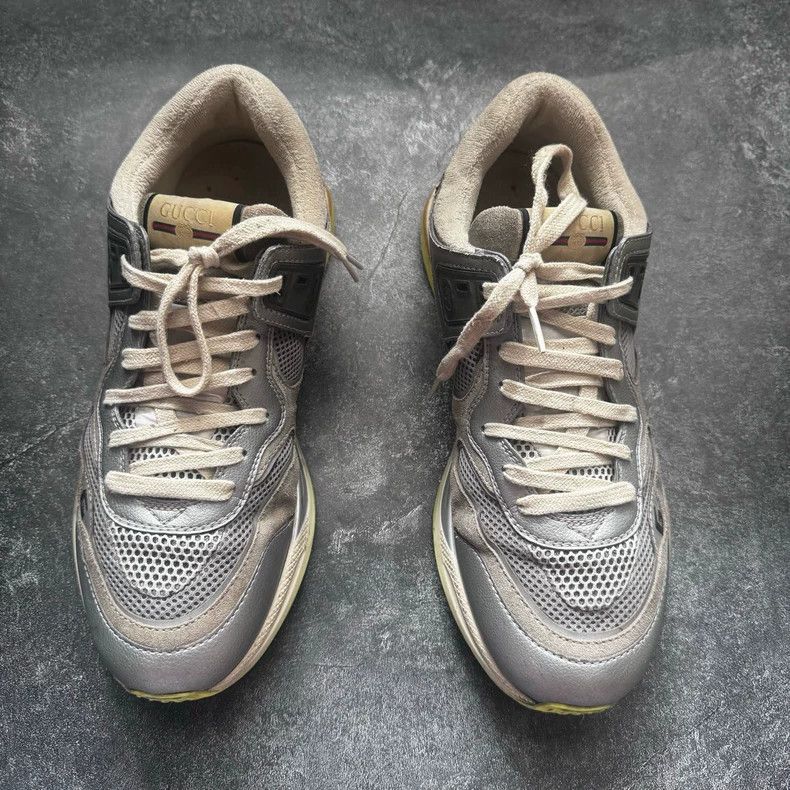 Gucci Gucci Ultrapace Grey Yellow Running Shoes Size US 10 / EU 43 - 2 Thumbnail