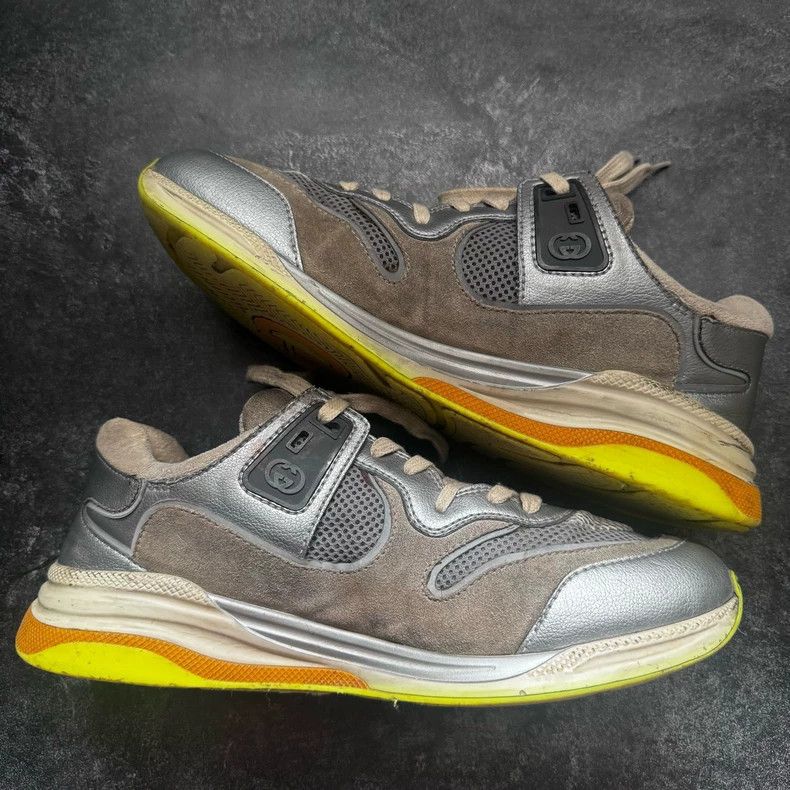 Gucci Gucci Ultrapace Grey Yellow Running Shoes Size US 10 / EU 43 - 5 Thumbnail