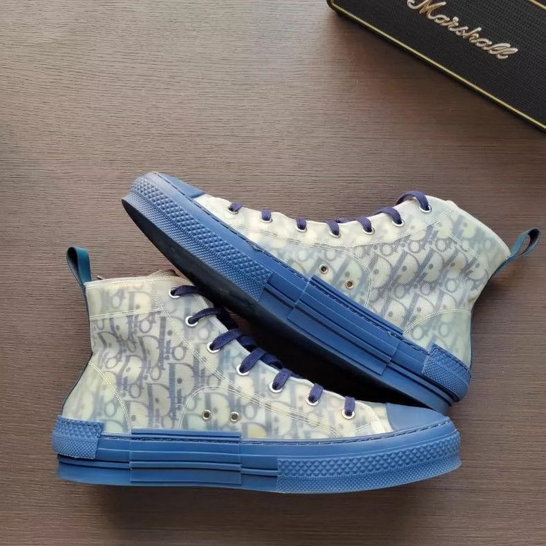 Dior Dior B23 High Sneakers with Blue Print Size US 10 / EU 43 - 5 Thumbnail
