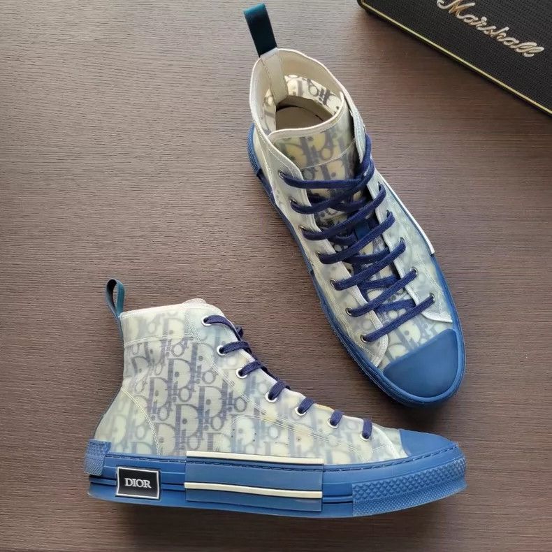 Dior Dior B23 High Sneakers with Blue Print Size US 10 / EU 43 - 3 Thumbnail