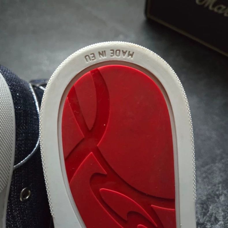 Christian Louboutin Christian Louboutin High-Top Denim Sneakers Size US 9 / EU 42 - 8 Thumbnail
