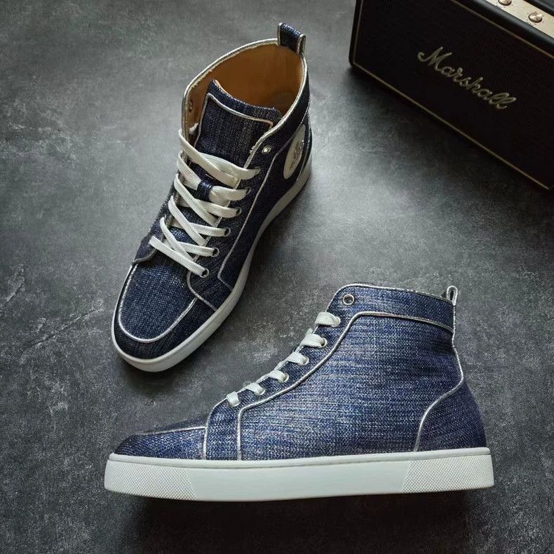 Christian Louboutin Christian Louboutin High-Top Denim Sneakers Size US 9 / EU 42 - 2 Thumbnail