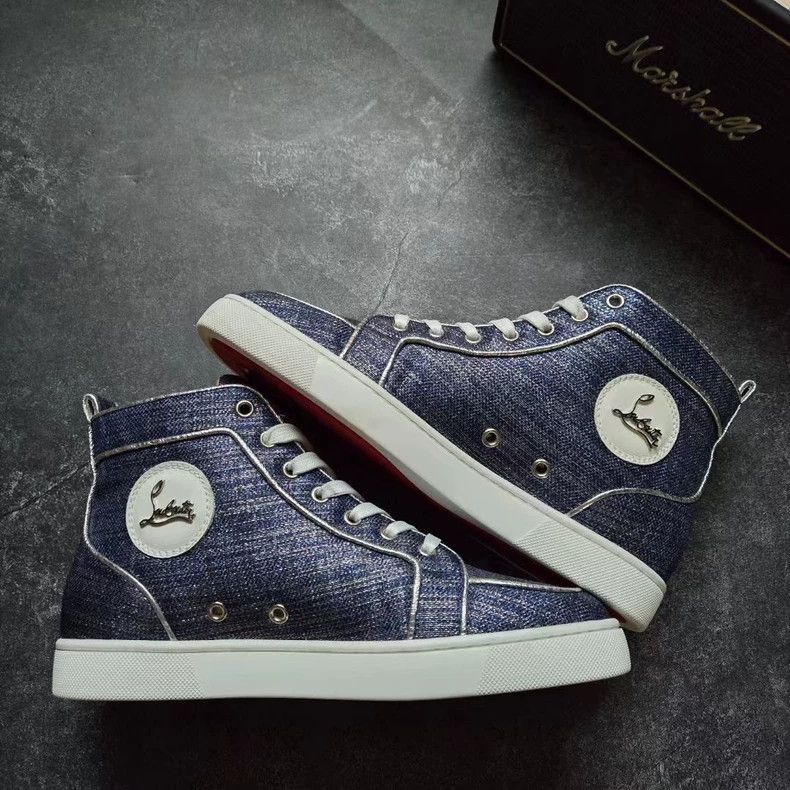 Christian Louboutin Christian Louboutin High-Top Denim Sneakers Size US 9 / EU 42 - 5 Thumbnail