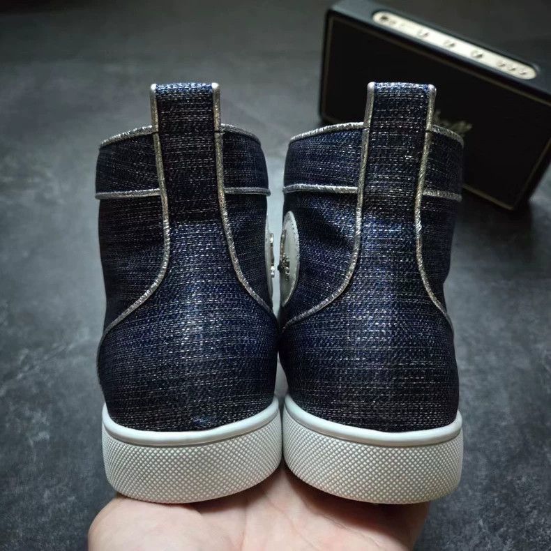 Christian Louboutin Christian Louboutin High-Top Denim Sneakers Size US 9 / EU 42 - 6 Thumbnail