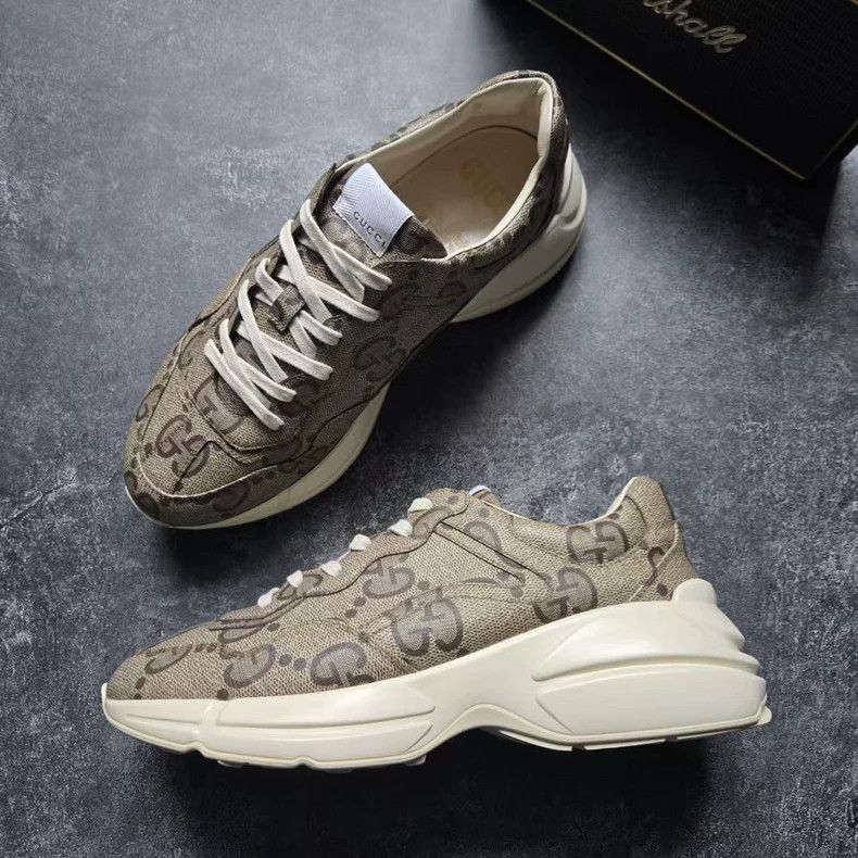 Gucci Gucci Rhyton Logo Print Dad Sneakers Size 9.5 Size US 9.5 / EU 42-43 - 2 Thumbnail