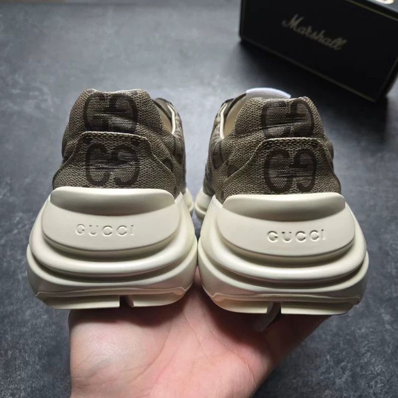 Gucci Gucci Rhyton Logo Print Dad Sneakers Size 9.5 Size US 9.5 / EU 42-43 - 6 Thumbnail