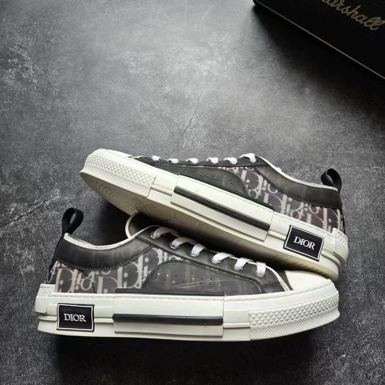 Dior DIOR B23 Black Gray Printed Sneakers Size 42 Size US 9 / EU 42 - 4 Thumbnail