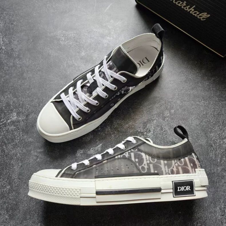 Dior DIOR B23 Black Gray Printed Sneakers Size 42 Size US 9 / EU 42 - 2 Thumbnail