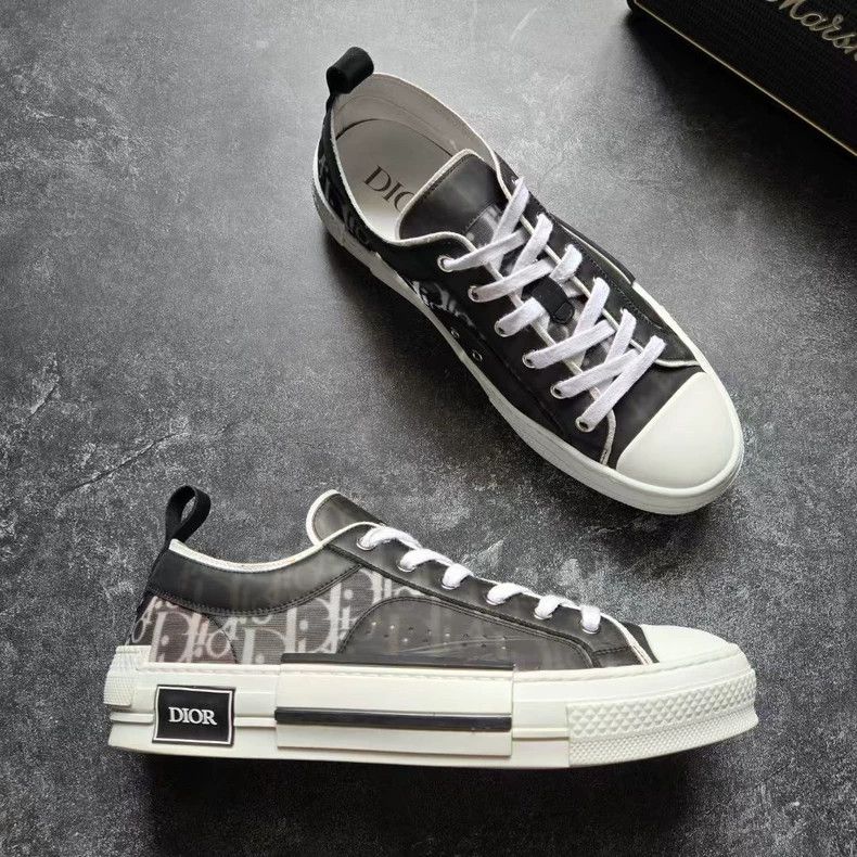 Dior DIOR B23 Black Gray Printed Sneakers Size 42 Size US 9 / EU 42 - 3 Thumbnail