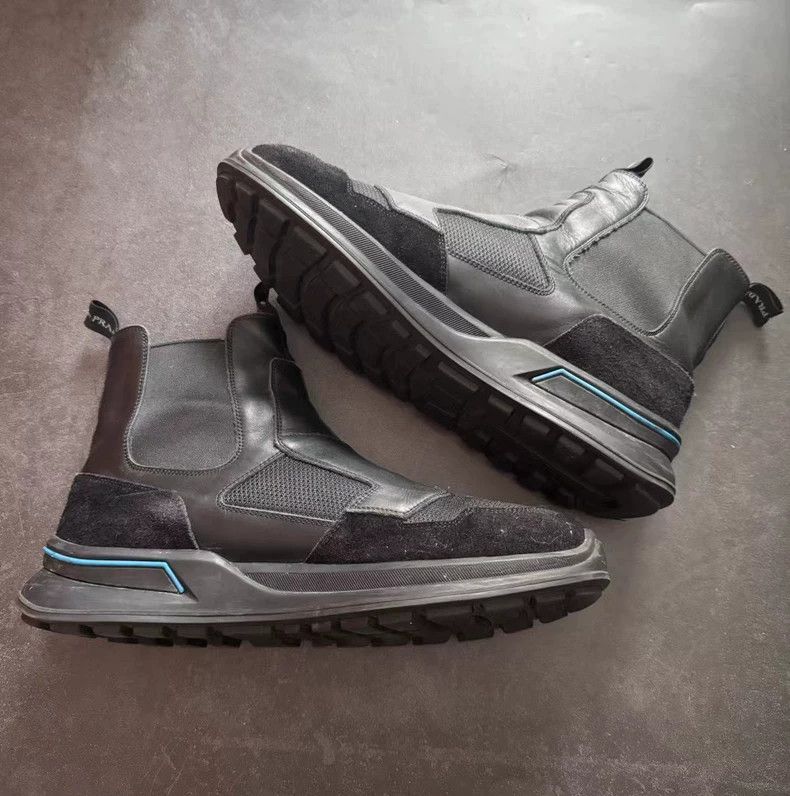 Prada PRADA Chelsea Boots Black and Blue UK8.5 Size US 9.5 / EU 42-43 - 4 Thumbnail