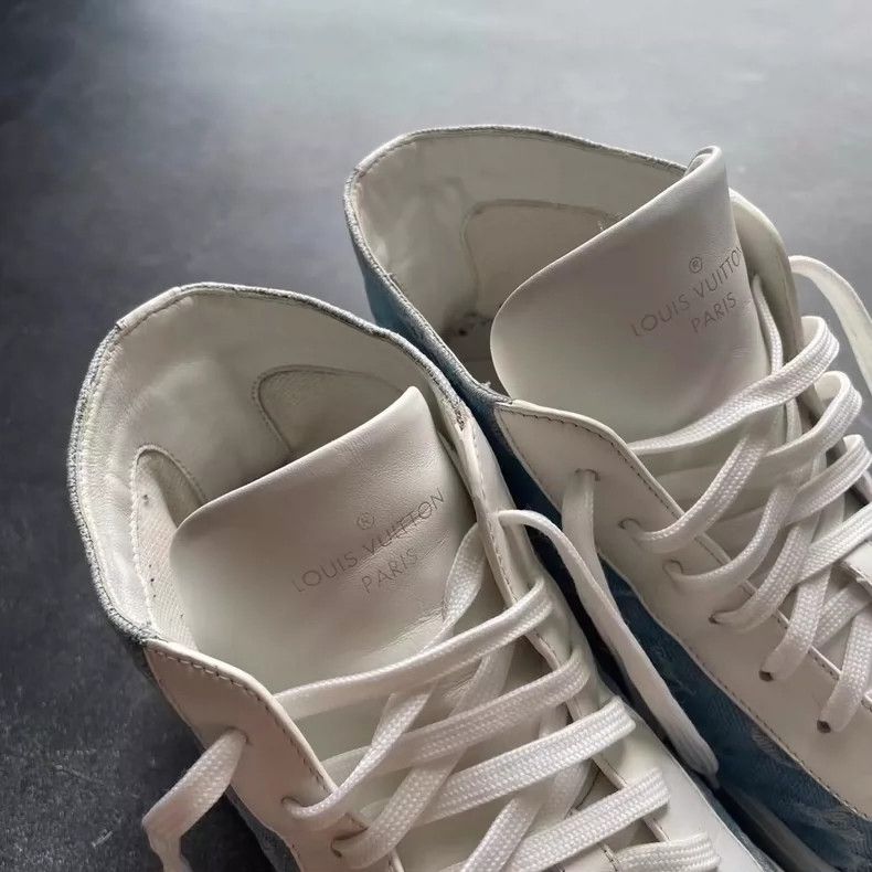 Louis Vuitton LV Tattoo Denim High-Top Sneakers Size 9 Size US 9 / EU 42 - 7 Thumbnail