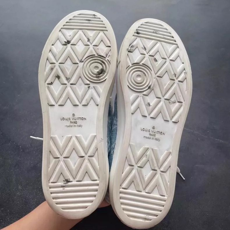 Louis Vuitton LV Tattoo Denim High-Top Sneakers Size 9 Size US 9 / EU 42 - 6 Thumbnail