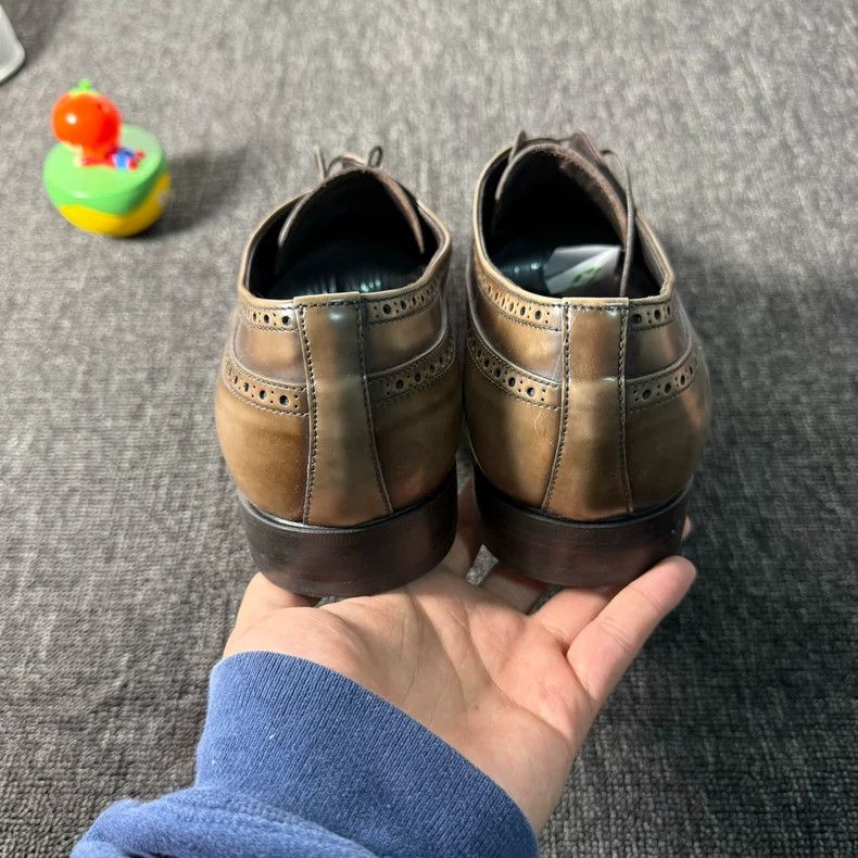 Prada Prada Bronze Derby Leather Shoes Size 9 Size US 9 / EU 42 - 6 Thumbnail