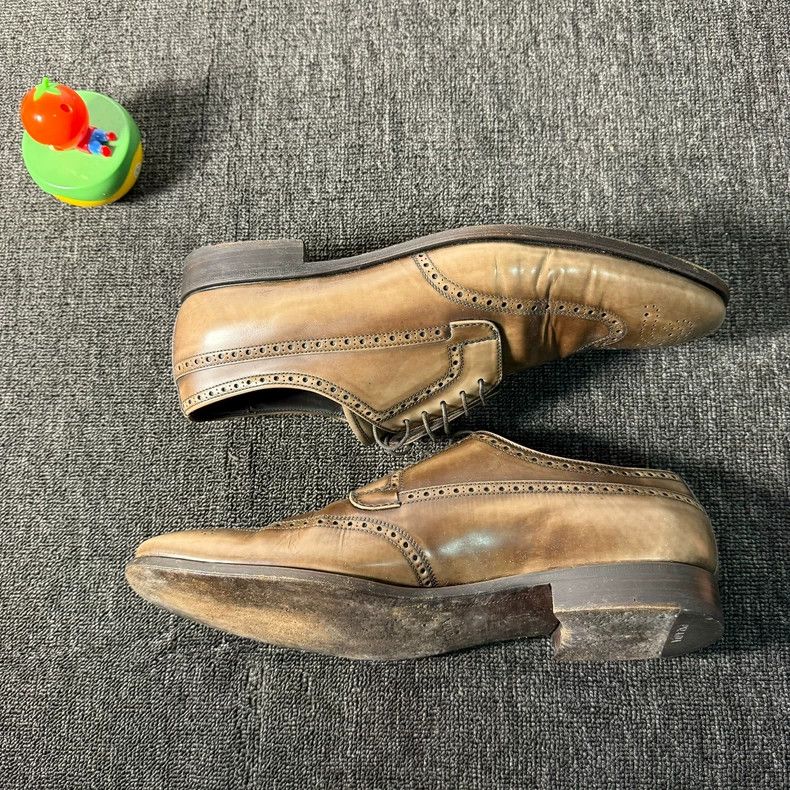 Prada Prada Bronze Derby Leather Shoes Size 9 Size US 9 / EU 42 - 5 Thumbnail