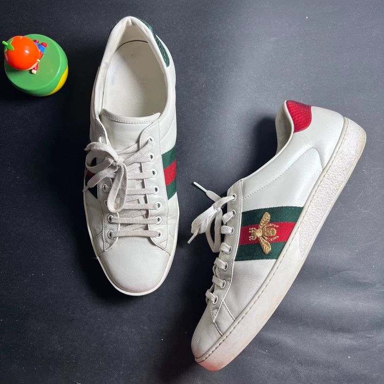 Gucci Gucci Red Blue Weave Sneakers Size 10 Size US 10 / EU 43 - 2 Thumbnail