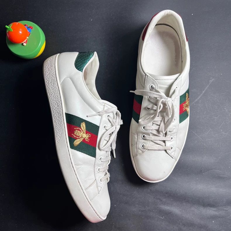Gucci Gucci Red Blue Weave Sneakers Size 10 Size US 10 / EU 43 - 3 Thumbnail