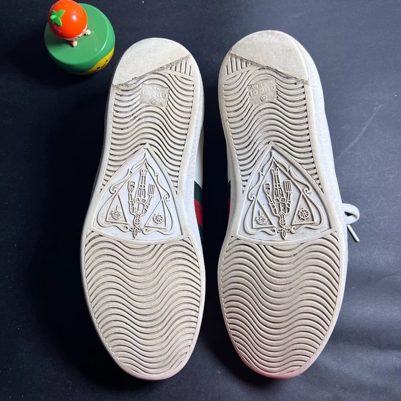Gucci Gucci Red Blue Weave Sneakers Size 10 Size US 10 / EU 43 - 7 Thumbnail